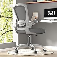 Vista 10 de Silla de oficina Mimoglad, silla de escritorio ergonómica con soporte lumbar ajustable, silla de computadora de malla de respaldo alto