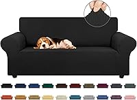 Vista 14 de KEKUOU - Funda elástica para sofá de 3 plazas (de 79 a 94 pulgadas), protector de muebles de 3 asientos con parte inferior elástica para niños