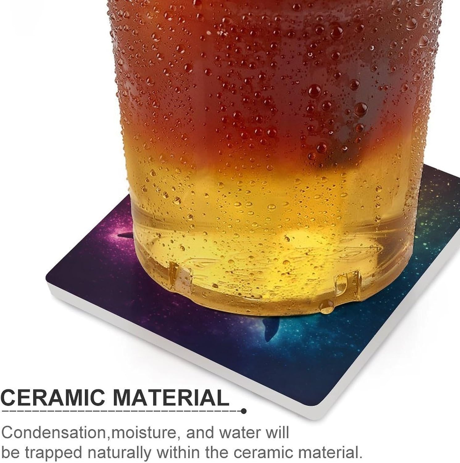 Colorful Ballet Dance Ceramic Coasters Square Drinks Coaster Coffee Table Decor Table Coaster for Home Bar