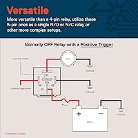 Vista 7 de True MODS - Kit de relé impermeable estilo Bosch de 5 pines y 12 V [enchufe de arnés] [cables calientes de 12 AWG] [SPDT] [60/80 amperios] Relés