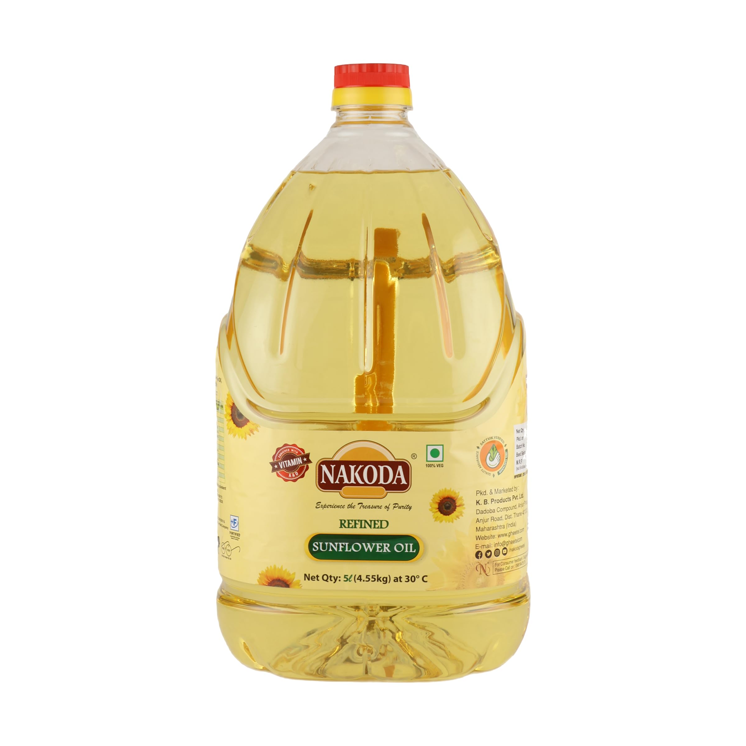 Refined Sunflower Oil 5 Litre|Cooking Oil|Pro Healthy Lifestyle Edible Oil | For Roasting, Frying, Baking All types of Cuisines |High in Antioxidants, Tasteful and Healthy|