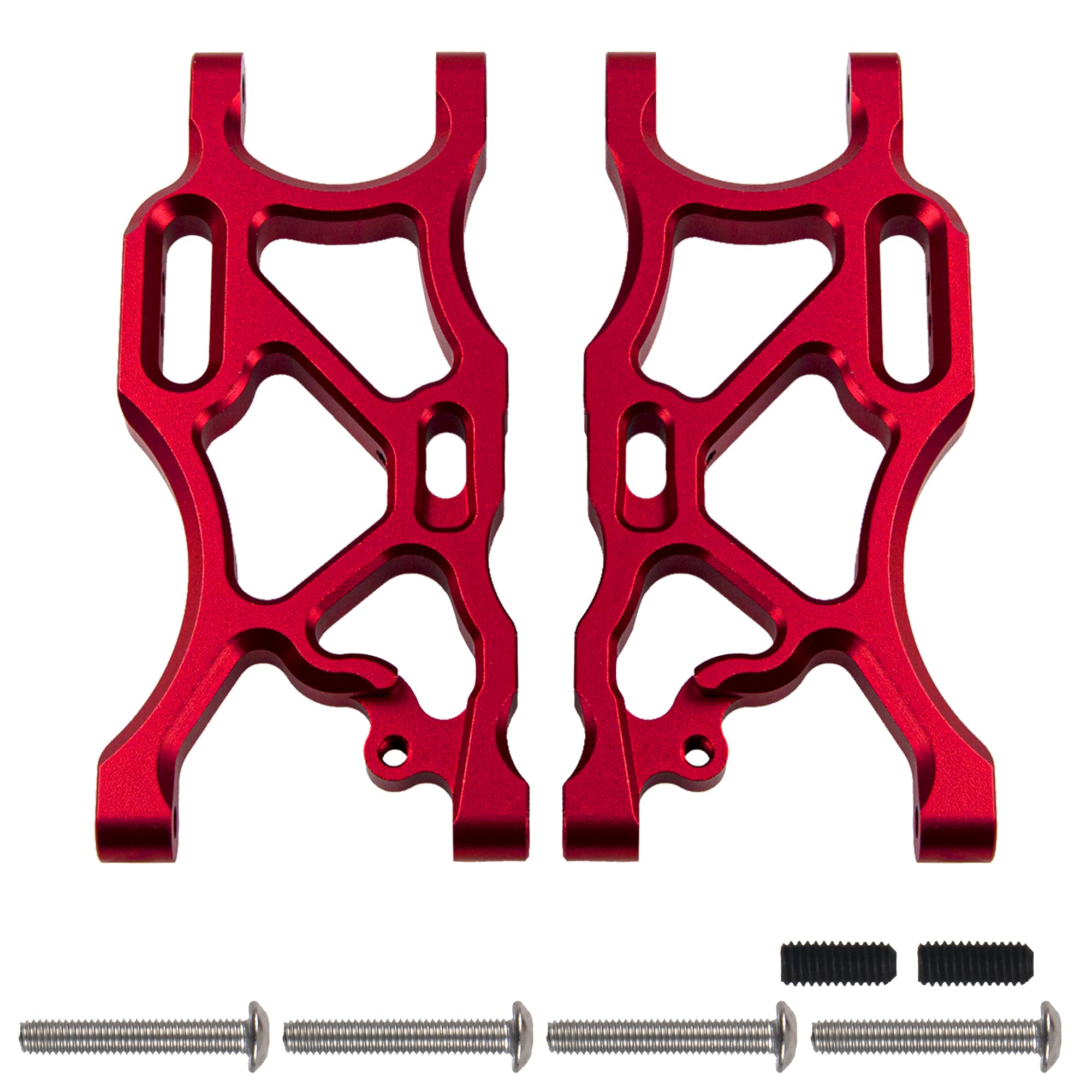 Share GooAluminum Alloy Rear Lower Swing Arm Rear A Arm Compatible with Arrma 1/7 Limitless Infraction 6S Arrma 1/8 Typhon 6S RC Car (Red)
