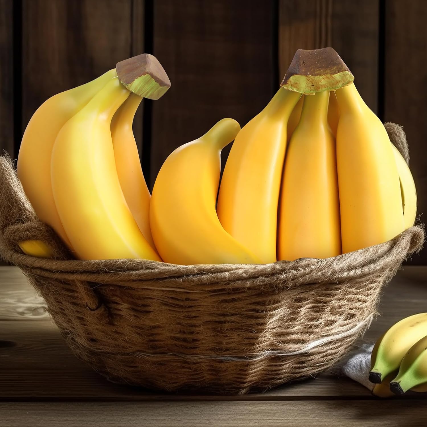 Hiboom 3 Sets Realistic Lifelike Artificial Banana Bunch Fake Fruits 1/3/5 Head Simulation Fake Banana Artificial Fruit That Look Real for Food Model Display Photography Props Home Kitchen Decoration