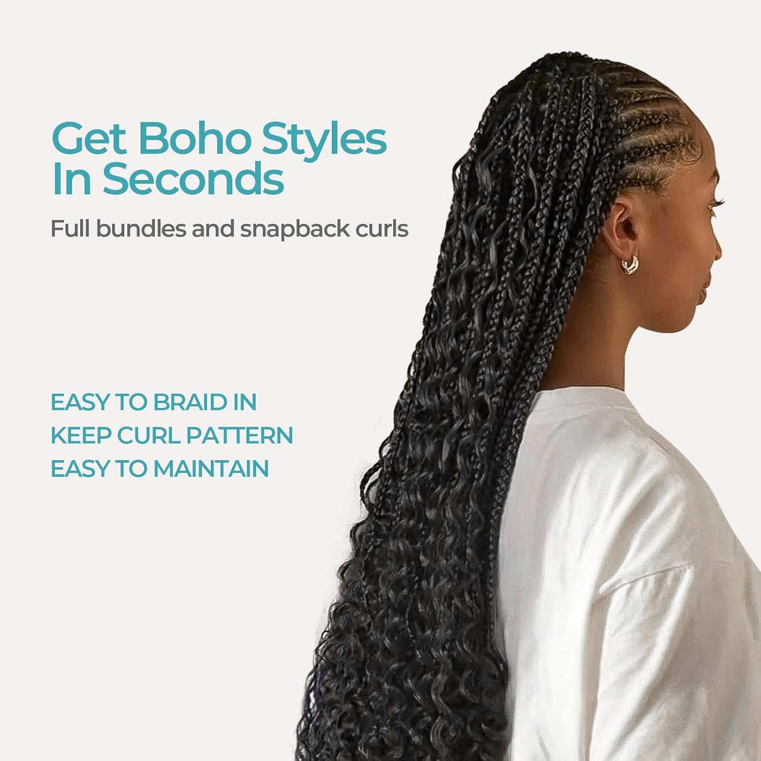 Double Drawn Burmese Bulk Human Hair Boho Hair for Braiding Bohemian Knotless Braids Deep Wave 100g 14 Inch Jet Black No Weft 2 Bundles Tangle Resistant Easy to Install for Salon/Home/Beginners