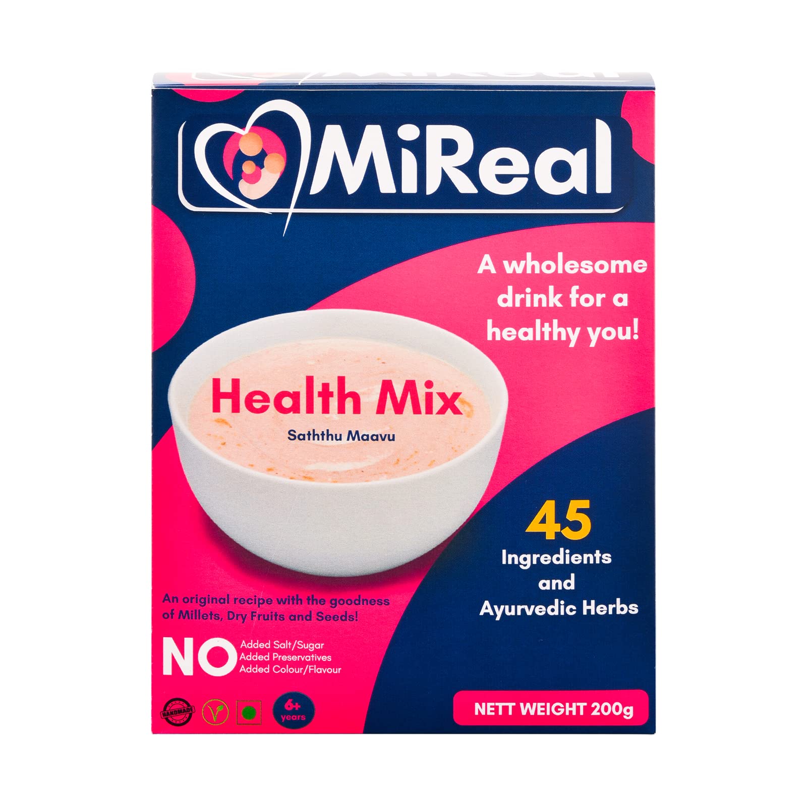 Buy MiReal Mix Powder with Goodness of Millets,Cereals, Pulses,Dry