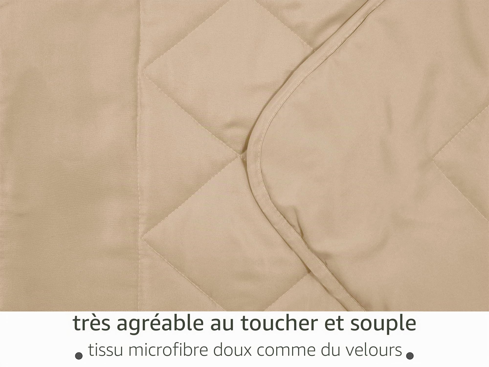 npluseins Couverture ete 135 x 200 cm - Couette 135x200 Fine et légère pour l'été - Microfibre - Oeko-Tex 100 - Lavable à 60 degrés - 732.932, Moka