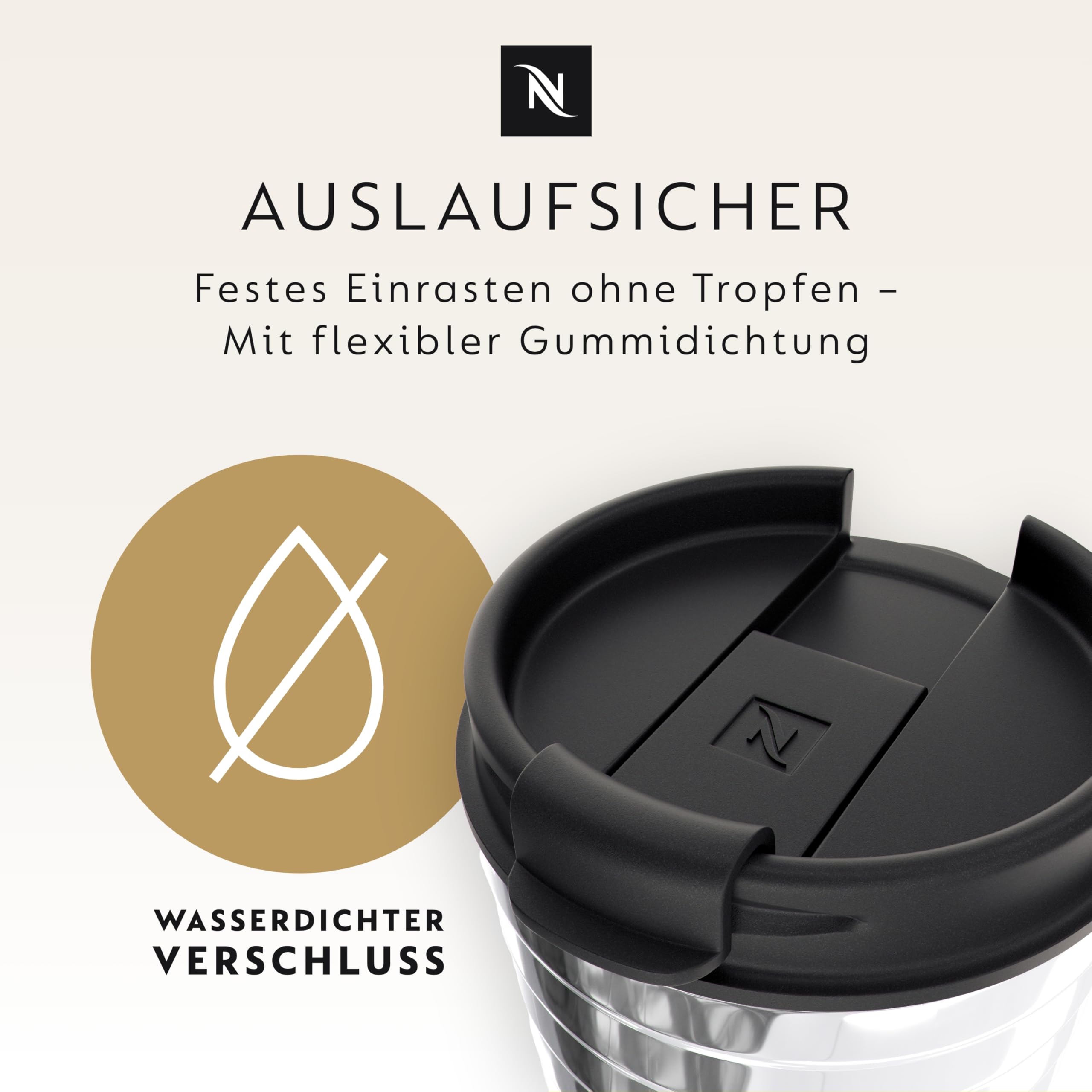 Nespresso TOUCH Travel Mug Thermobecher Silber 345ml