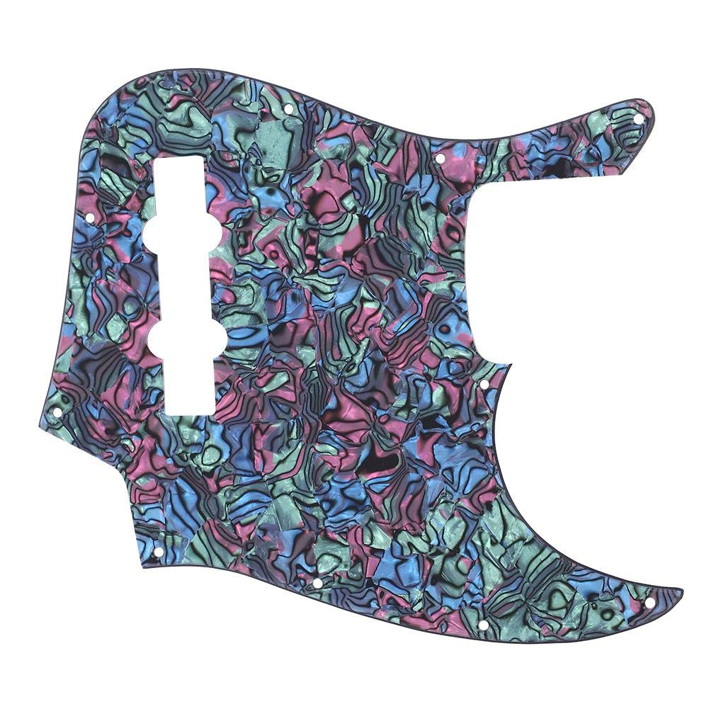 VBESTLIFE Acrylic Humbucker Jazz Bass Pickguard, 10 Hole Abalone Bass Pickguard Decor for Electric J Bass