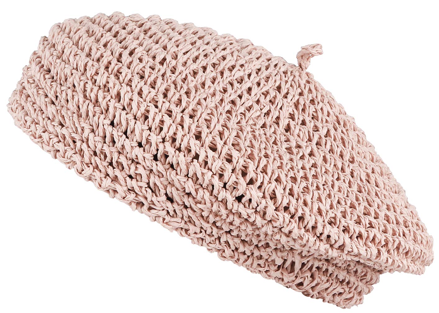 GEMVIE Casquette en Paille Femme Béret Basque Chapeau Été Tissé Français Chapeau Art Chapeau Voyage Anti UV Plage Chapeau de Soleil