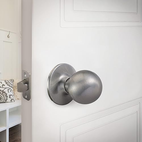Miniatura 5 de Design House 781872 Pomo de bola, pasajepasillo y armario, níquel satinado