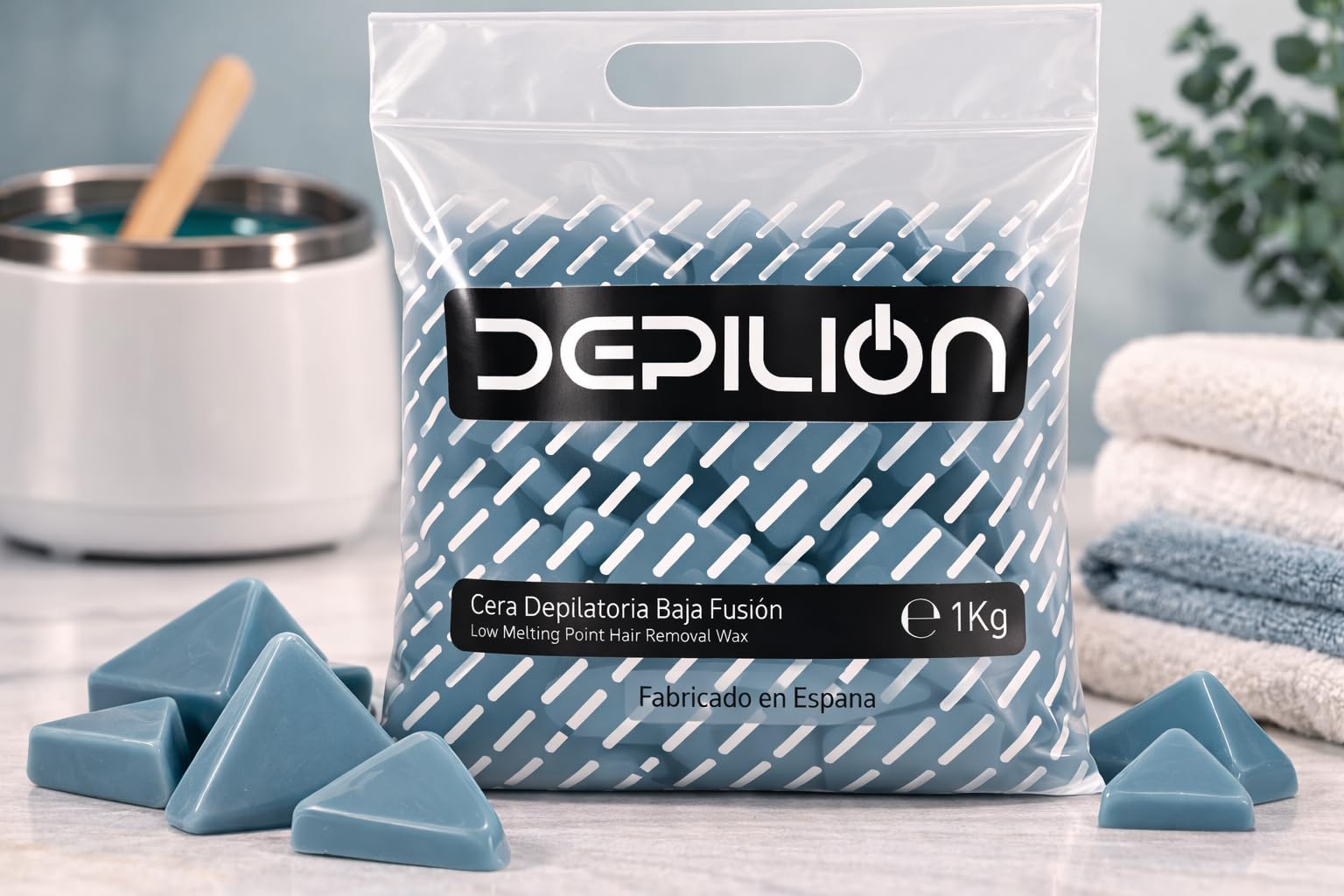 2 x Cera caliente 1kg Azuleno | Cera baja fusión para depilación 1000gr | para pieles sensibles
