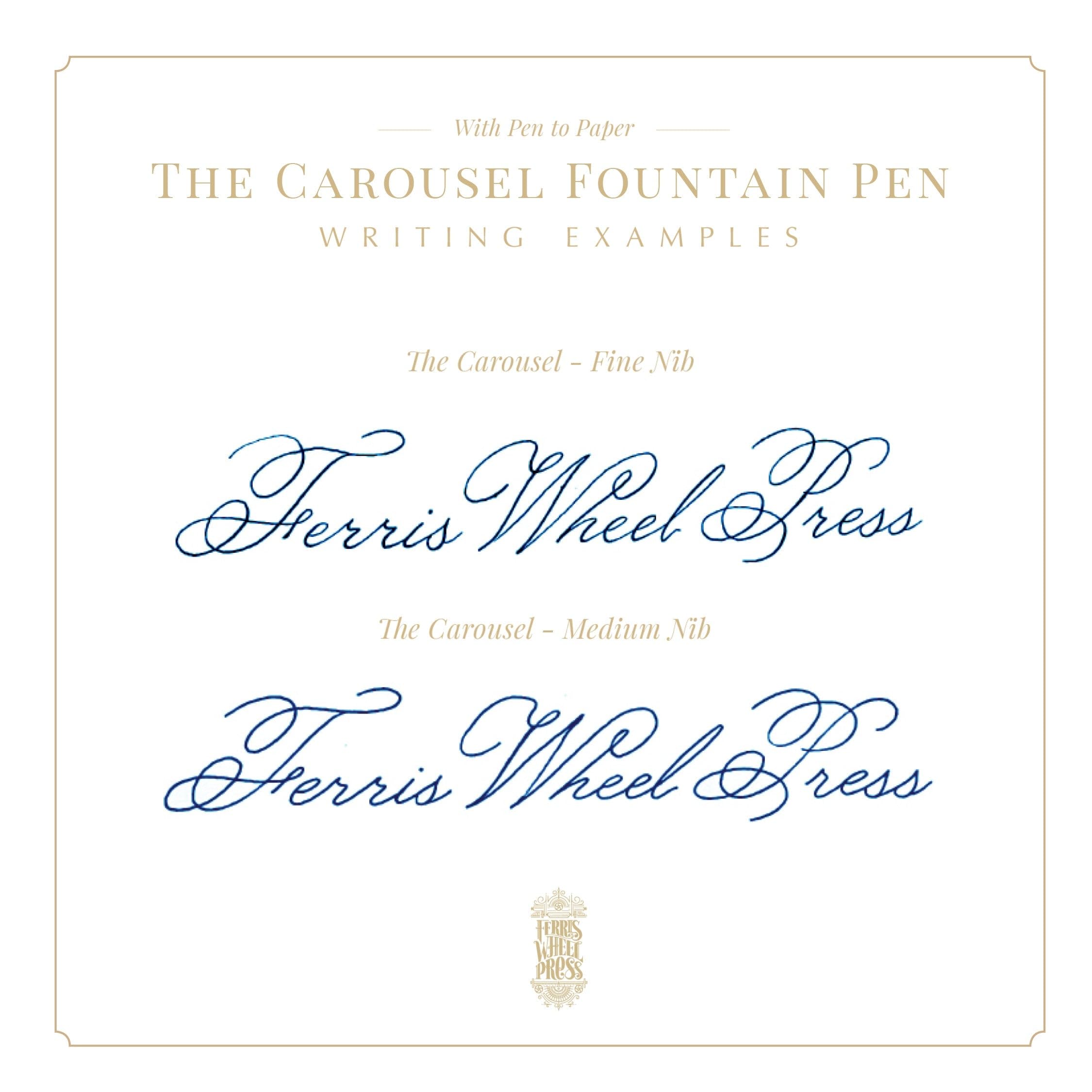 Ferris Wheel Press, Aluminum Carousel Fountain Pen, Little Miss Jubilee, Aircraft grade aluminum body, Threaded cap with air seal system, Fine