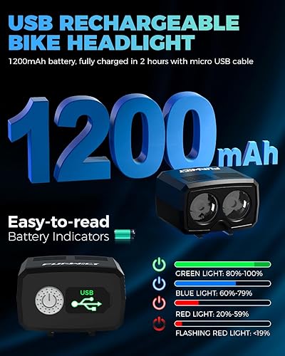 Miniatura 4 de Luz LED para casco de bicicleta, luz recargable para casco de bicicleta, IP65, impermeable, 1000 lúmenes, 5 modos de iluminación, luz para casco de