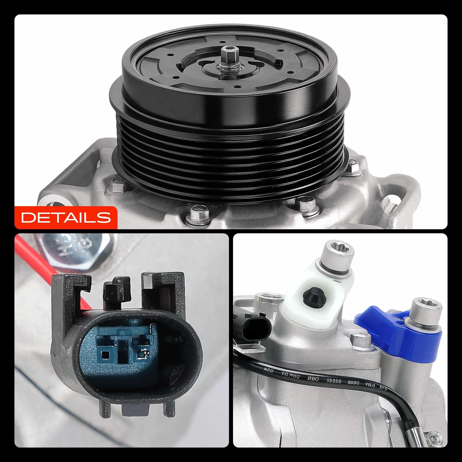 Frankberg Compresseur de climatisation avec embrayage, diesel, 0012301311 | Compatible avec: Bus Vito W639, Viano W639, Classe E, modèle T S211, Sprinter 35-T plateau/châssis B906, Classe E W211