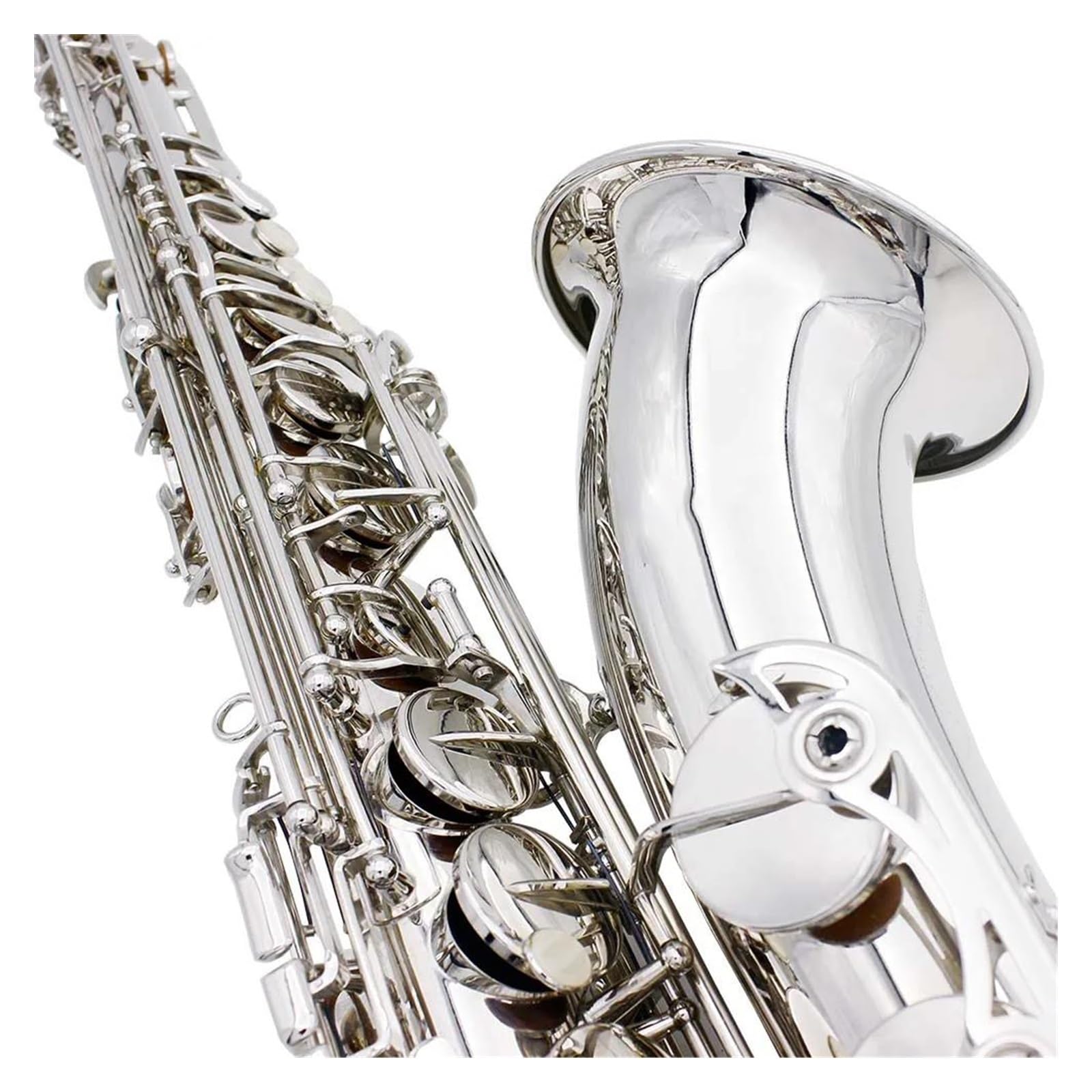 sassofono Sassofono tenore professionale Bb Sassofono tenore argento Sassofono accessori completi