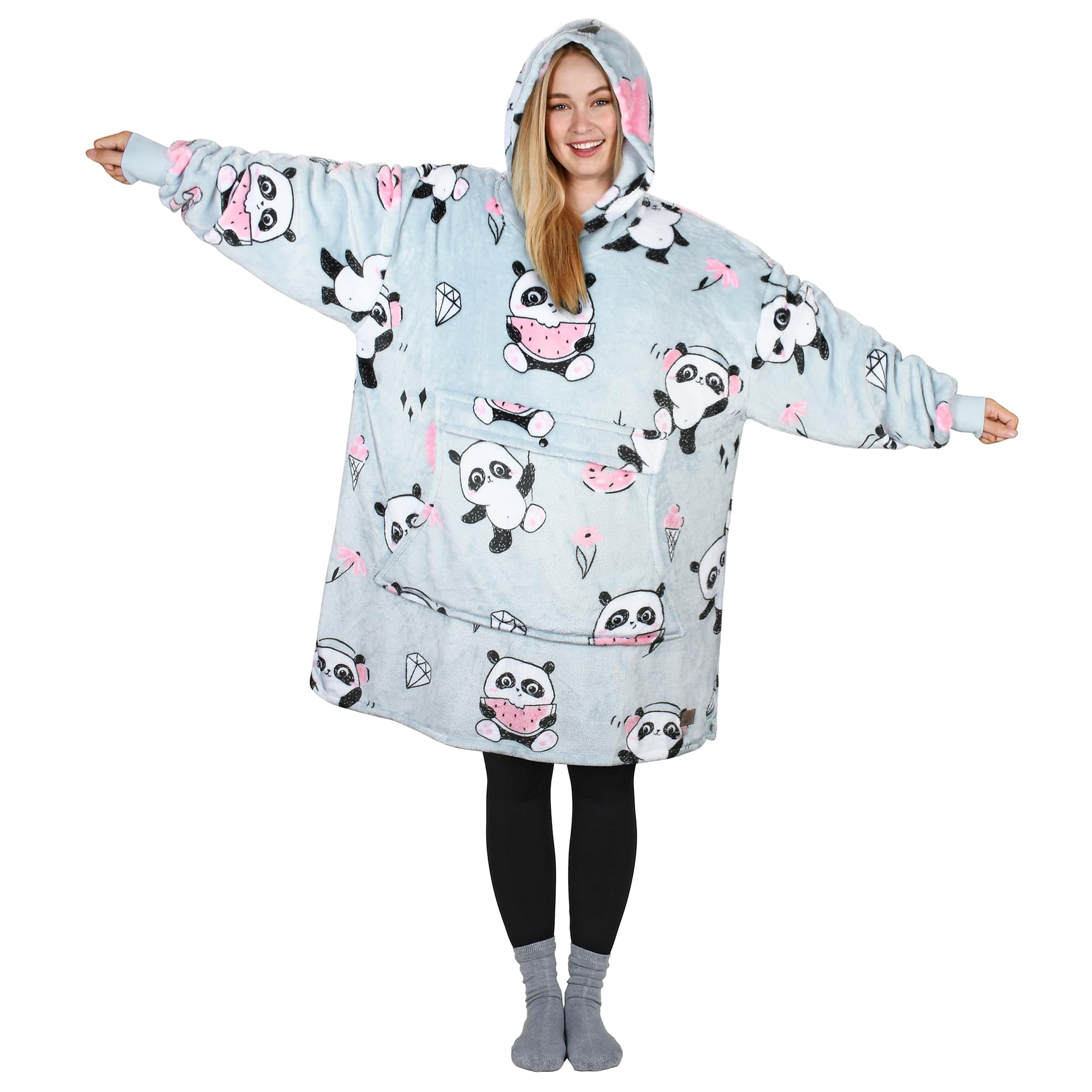 Catalonia Oversized Blanket Hoodie Sweatshirt, Fleece Pullover with Large  Front Pocket, for Adults Men Women