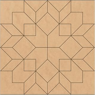 Pre Drawn Barn Quilt | Unfinished Wood Quilt Block Painting Sign | DIY Painting Craft Kit for Adults | Farmhouse Wall Art and Quilting Decor (21 inches, Large Flower)