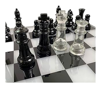Amazon.co.jp: チェス盤 ガラスのチェスの駒 チェスゲーム