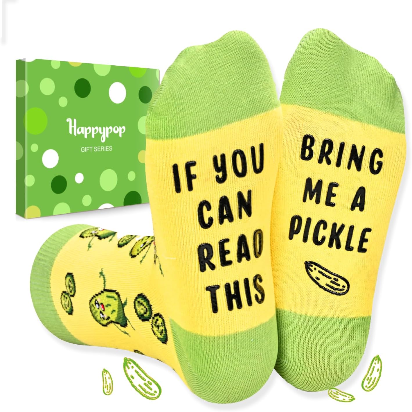 Funny Socks for Kids - Pickle Ice Cream Lover Gifts for Girls Boys