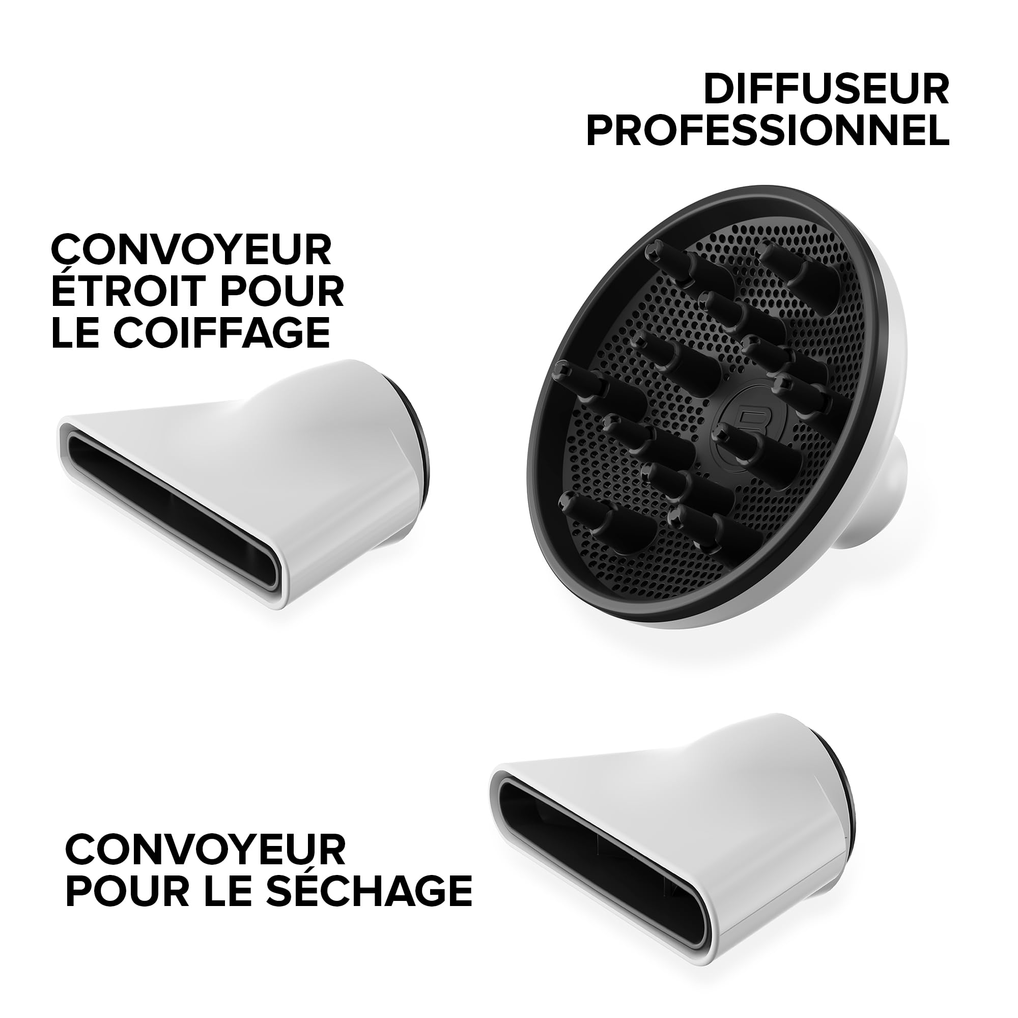 Bellissima sèche-cheveux Gemini, ultra-léger, compact, poignée rotative, moteur digital, flux d'air ultra-puissant, ioniseur, 2 concentrateurs plus diffuseur, 3 vitesses Plus 3 températures