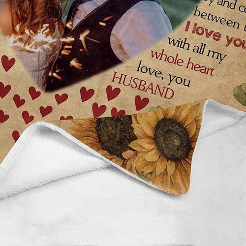 Miniatura 2 de D-Story Regalos de manta personalizada para parejas mantas personalizadas con fotos para parejas amantes, mantas de franela personalizadas, regalos