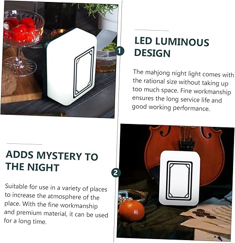 Miniatura 2 de OSALADI 1 set Mahjong luz de noche LED Decoración de escritorio Decoración del hogar lámpara de noche luz decorativa creativa lámpara de noche s luz