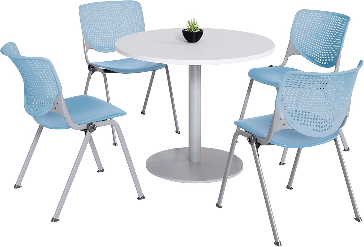 KFI Mode and Kool Table & Chair set, 21.5in W x 31in D x 21.25in H, Yellow