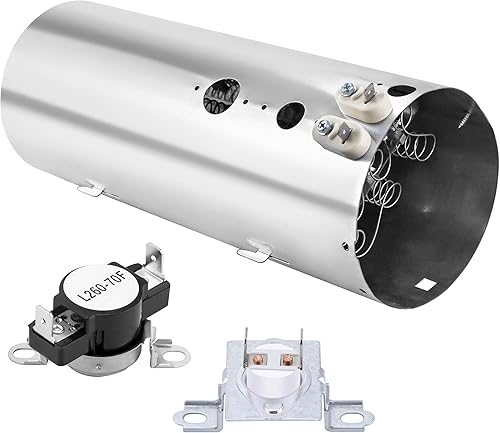 AMI PARTS Elemento calefactor de secadora 137114000, termostato 3204267 y limitador térmico 137032600, compatible con secadora Frigidaire electrolux