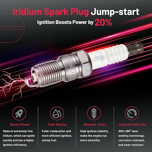 Vista 192 de BDFHYK Paquete de bobinas de encendido UF596 y bujías de iridio 93501 compatibles con Toyota Corolla 2009 2010 2011 2012 2013 Toyota Prius Matrix