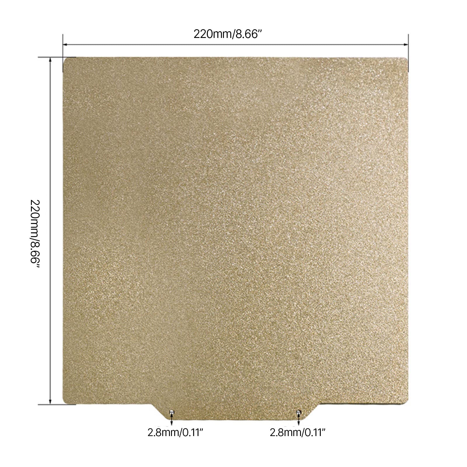Plateau d'imprimante 3D PEI double face texturé en acier à ressort pour 3 3 V2 CR20