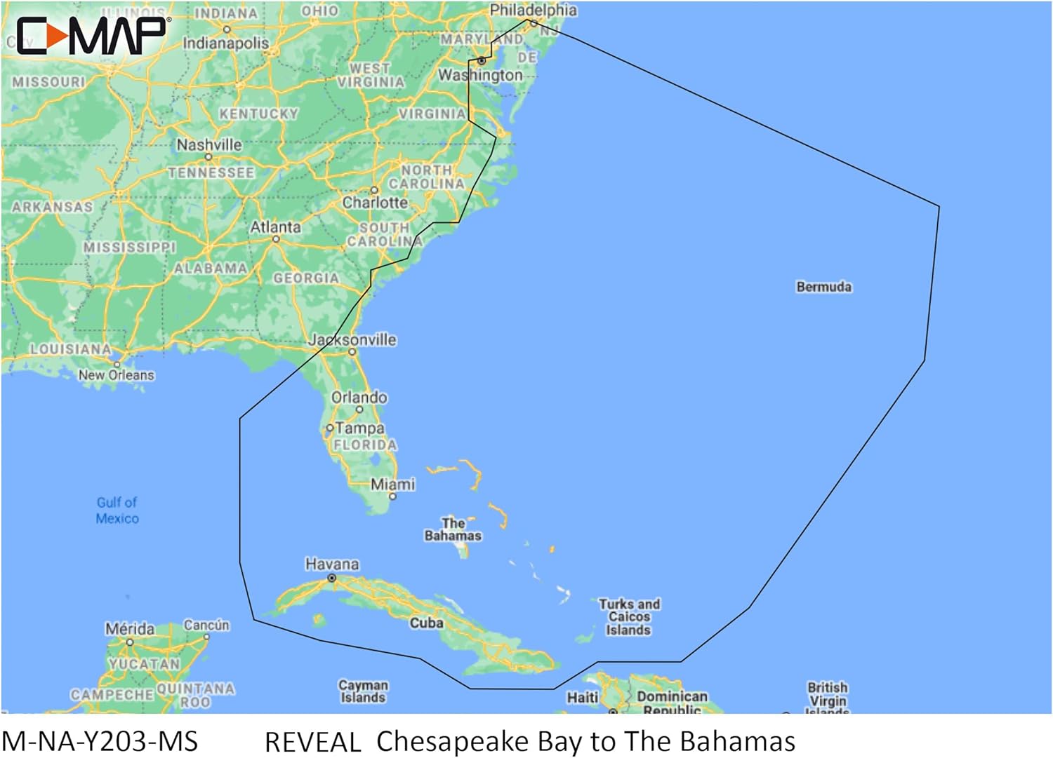 Buy CMAP Reveal Coastal Charts for Marine GPS Navigation with Shaded