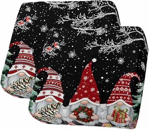 Fundas de cojín elásticas negras para sofá de Navidad, seccional/individual/L/T, funda protectora para muebles con parte inferior elástica, gnomos