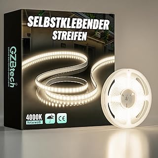 GZBtech Silikon LED Strip Light 2M, 230V 4000K Neutralweiß LED Streifen Schrankbeleuchtung, kürzbar Selbstklebend Lichtband für Schlafzimmer Küchen Innen Außen Deko und Kommerzielle Nutzung, CE Listed