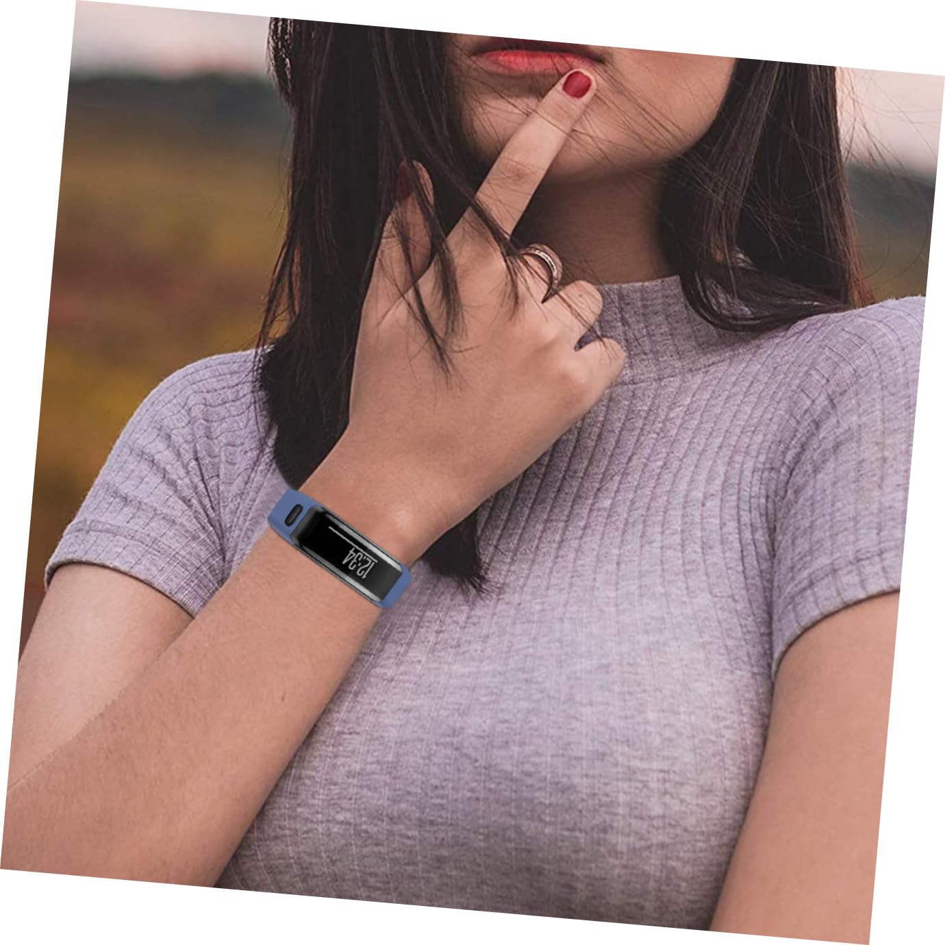Alipis Silikon Armband für Fitness Tracker Hr mit Schnellverschluss
