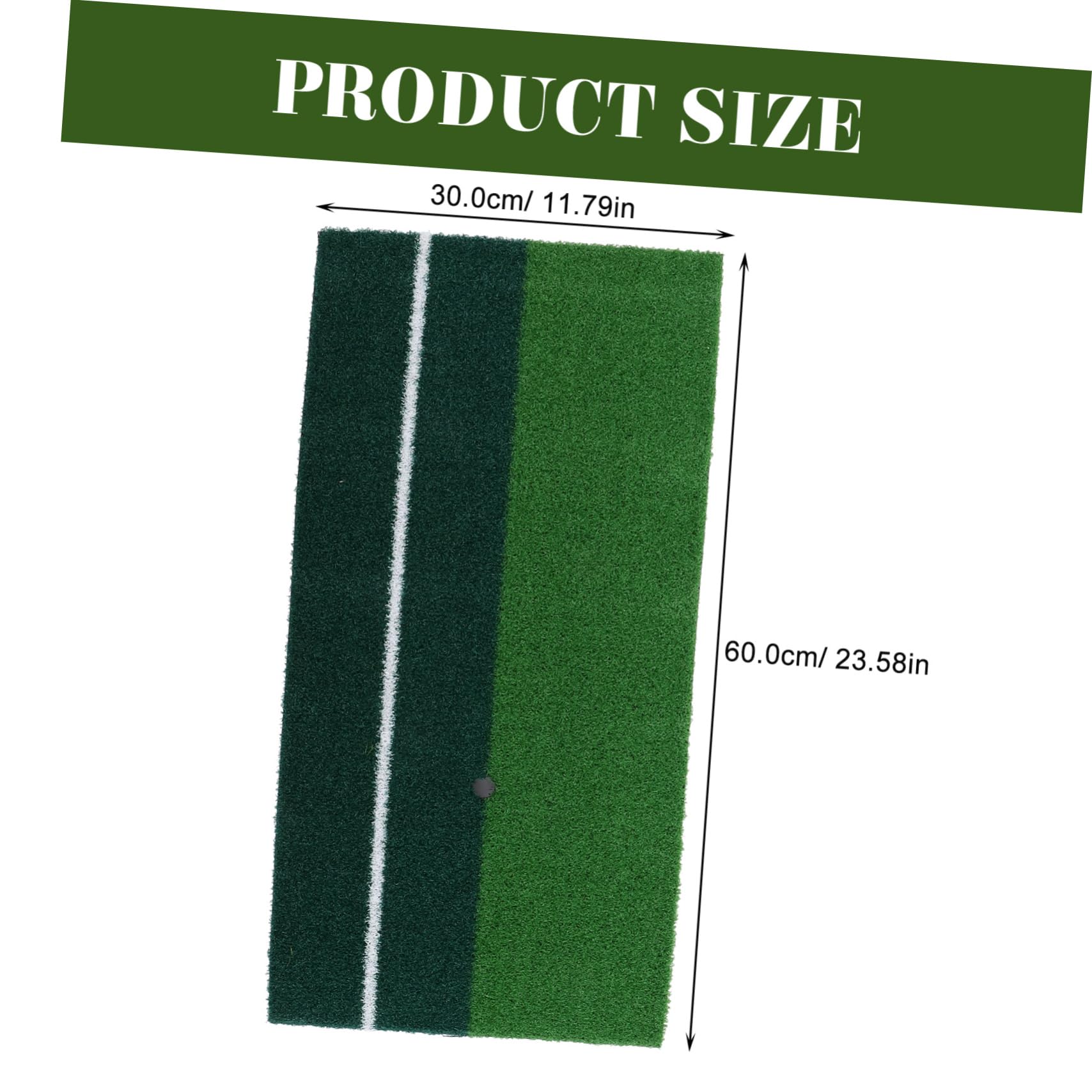 Gogogmee Golf Swing Practice Mat Portable Hitting Pad 30x60cm Holders 3 Balls for Home Office Outdoor Use