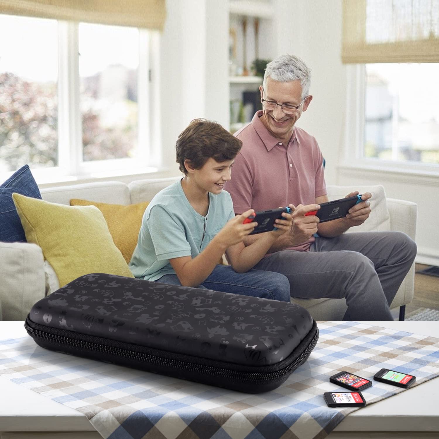 tombert Carry Case For Nintendo Switch OLED Model Design - Hard Shell Protective Portable Travel Case.
