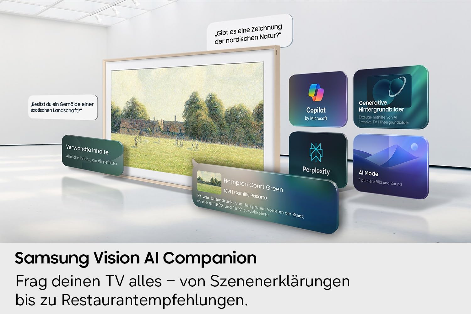 Samsung The Frame LS03 4K QLED TV 2024 y 2025, diseño moderno de marco, procesador NQ4 AI Gen2, Art Mode, Artful Picture Quality, One Connect, Samsung Vision AI Smart TV (2026, 55 pulgadas)