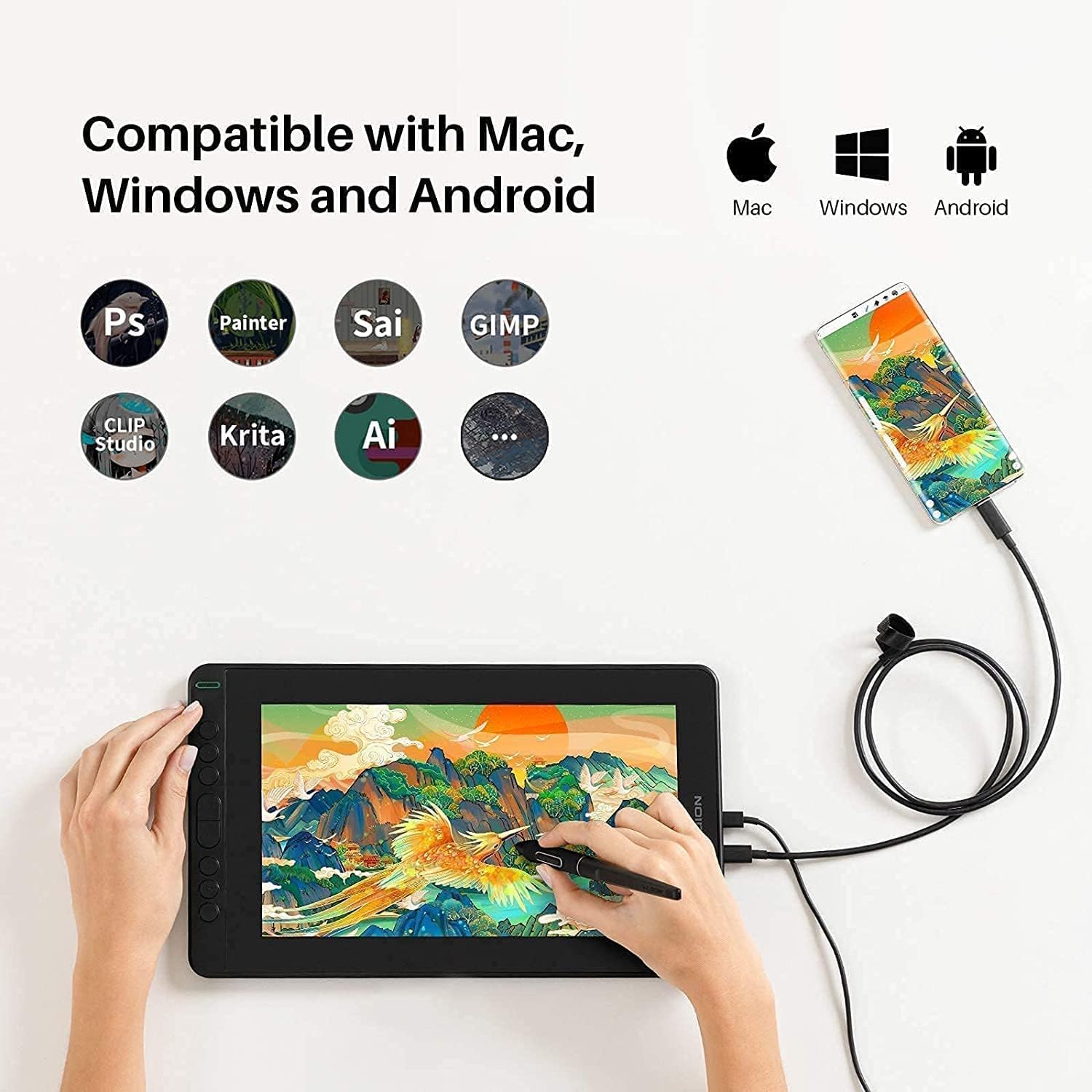 Buy HUION KAMVAS 12 Full Laminated Graphics Drawing Tablet with Screen