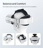 Curea cu baterie externă TRANSNOVO VR Elite pentru Oculus Quest 2 / Meta Quest 2, 6000 mAh, reglabilă, buton unic, afișaj LED, lumină RGB pulsatoare, piele PU 3