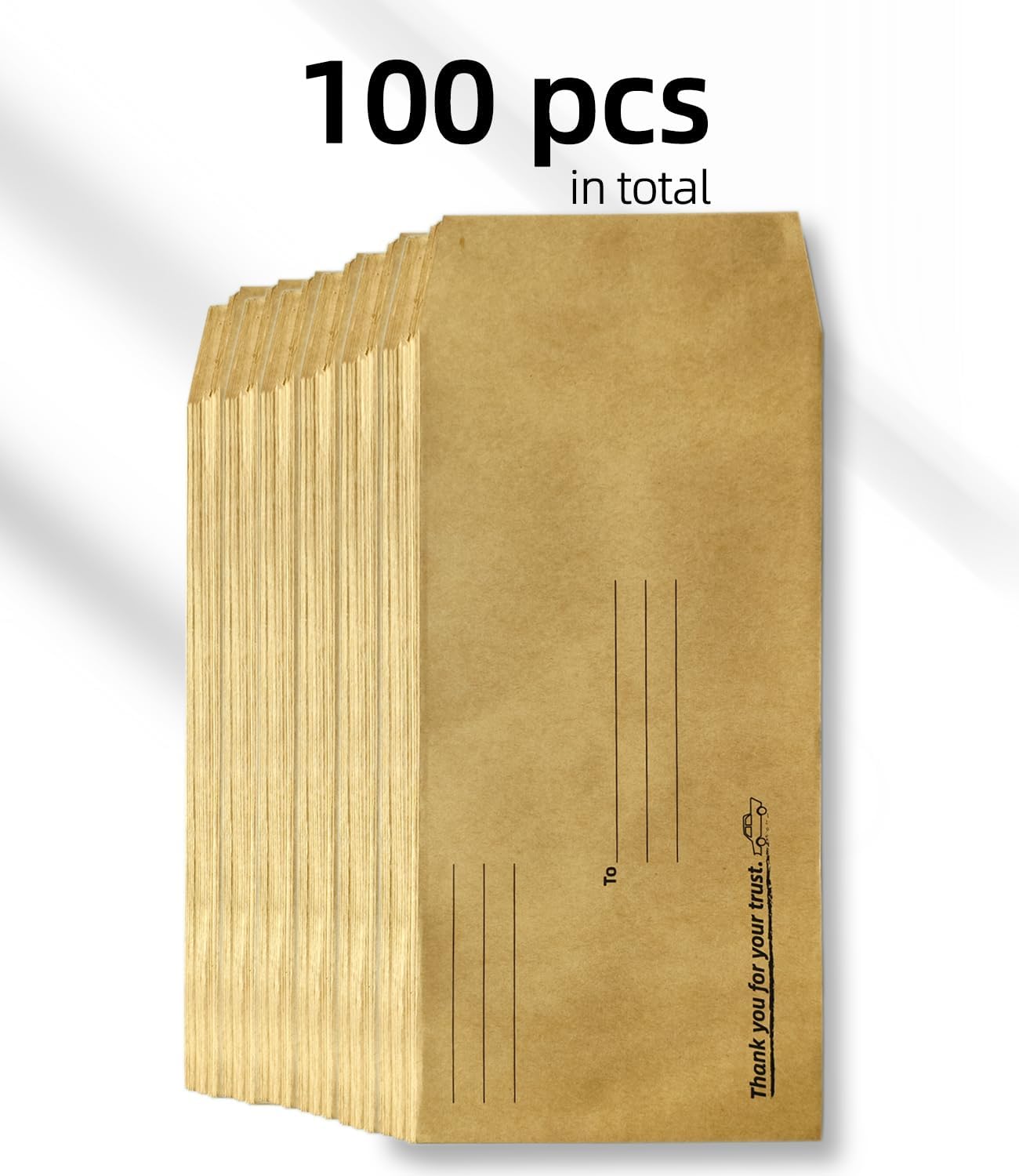 License Plate Envelopes Self-sealing, 13 Inches x 6.5 Inches, Pack of 100