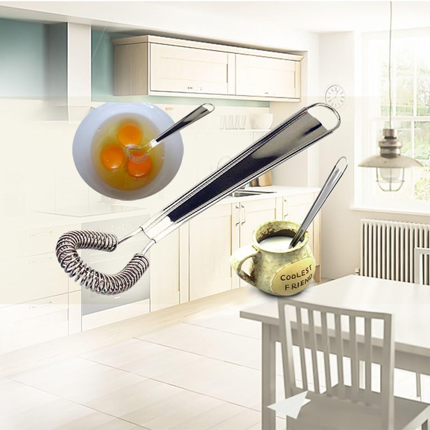 Frusta Da Cucina Sbattitore Manuale Frullino For Le Uova In Acciaio Inossidabile Montalatte Portatile Schiuma Crema Caffè Miscelatore For Salsa Primaverile Accessori Da Cucina Frullatore Efficiente