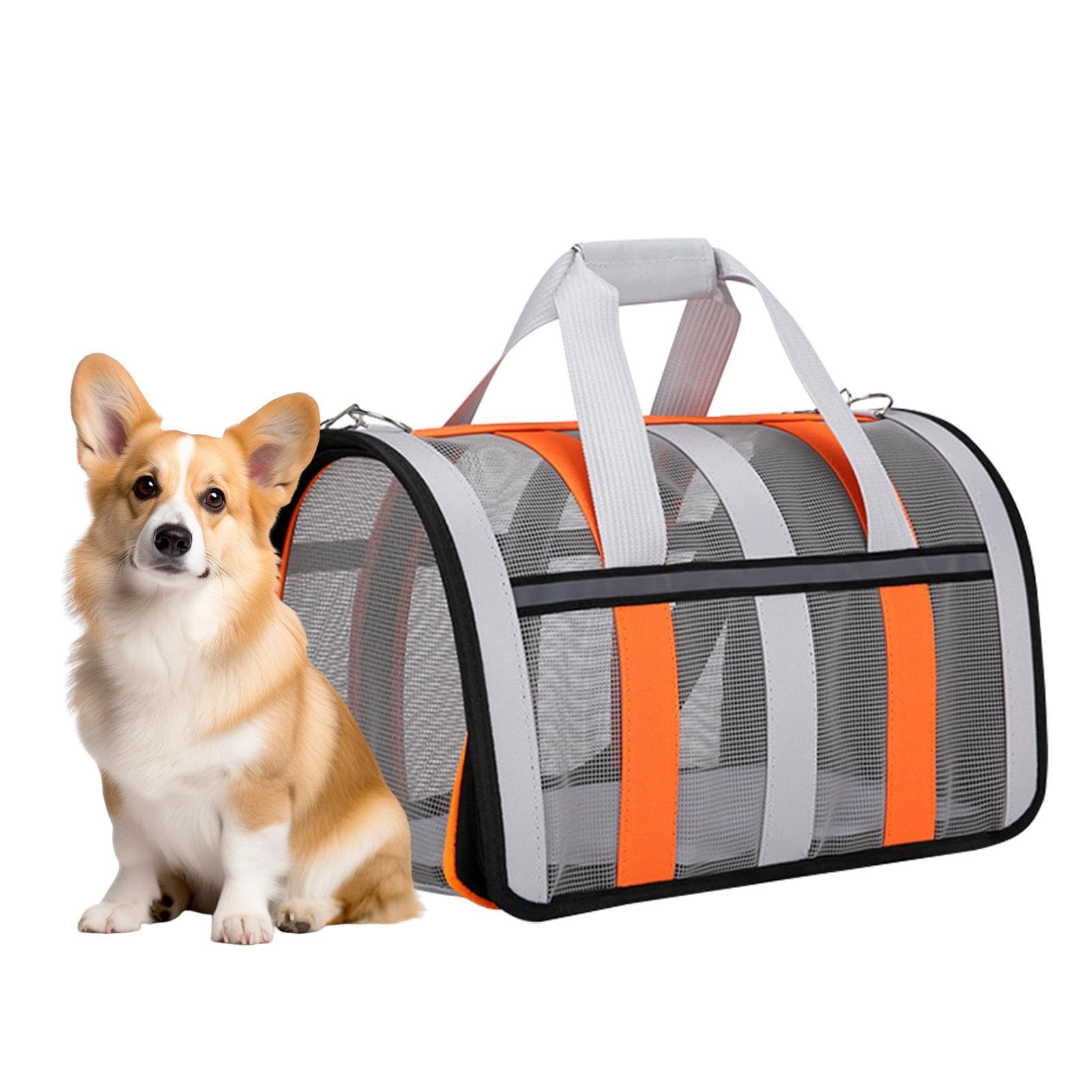 Transportador De Bolsas para Mascotas | Bolsa De Transporte Portátil para | Perro | Transportador De Mascotas De Viaje | Transportadores De Viaje Con Múltiples Paneles De Malla, Tr