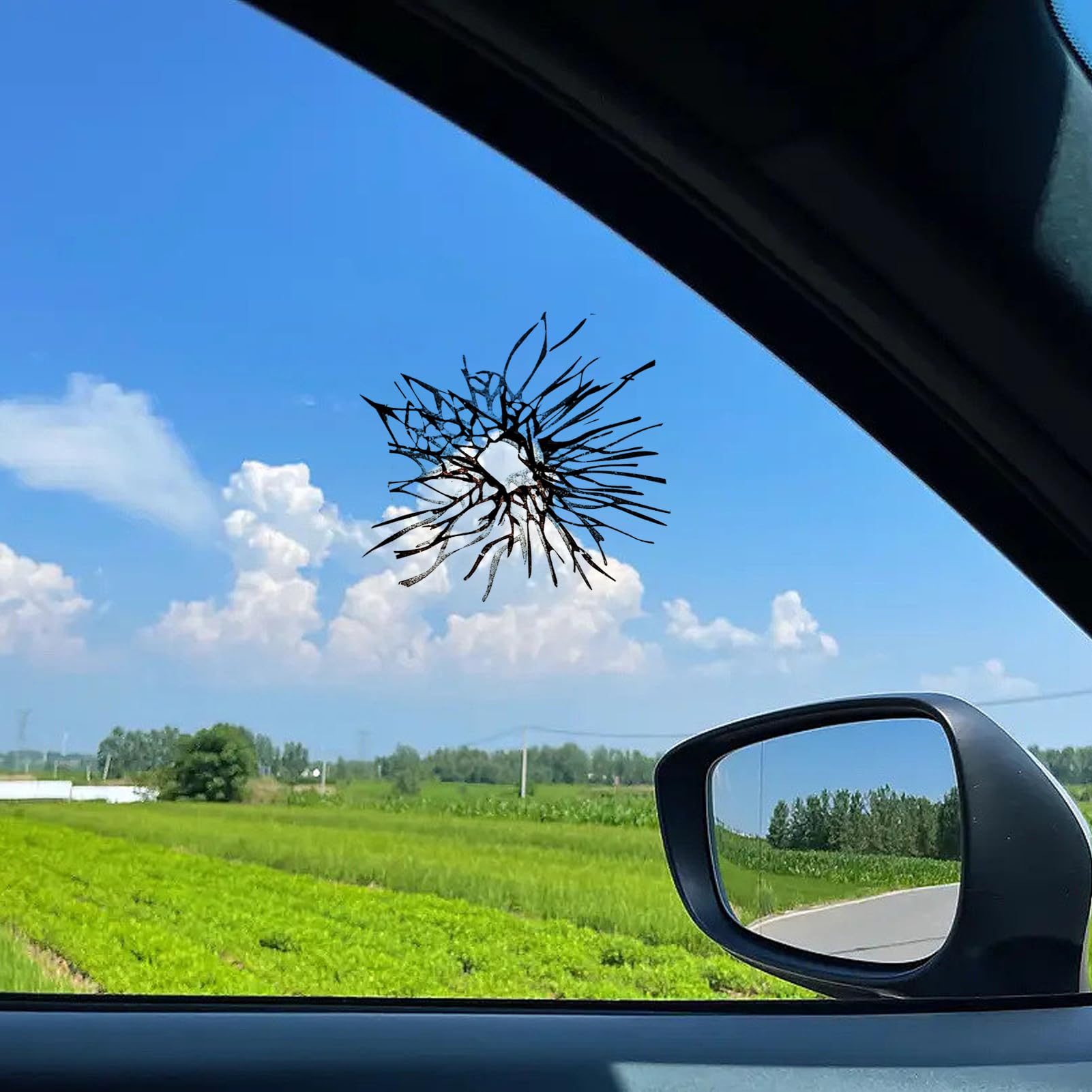 Adesivi 3D Foro Di Proiettile Per Auto - Effetto Simulazione Realistica, Adesivi Decorativi Impermeabili