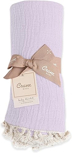 Vista 33 de Crane Baby Manta de muselina para bebé, de algodón suave, ligera, para bebé, niños y niñas, Riverstone, 30 x 40 pulgadas Azul