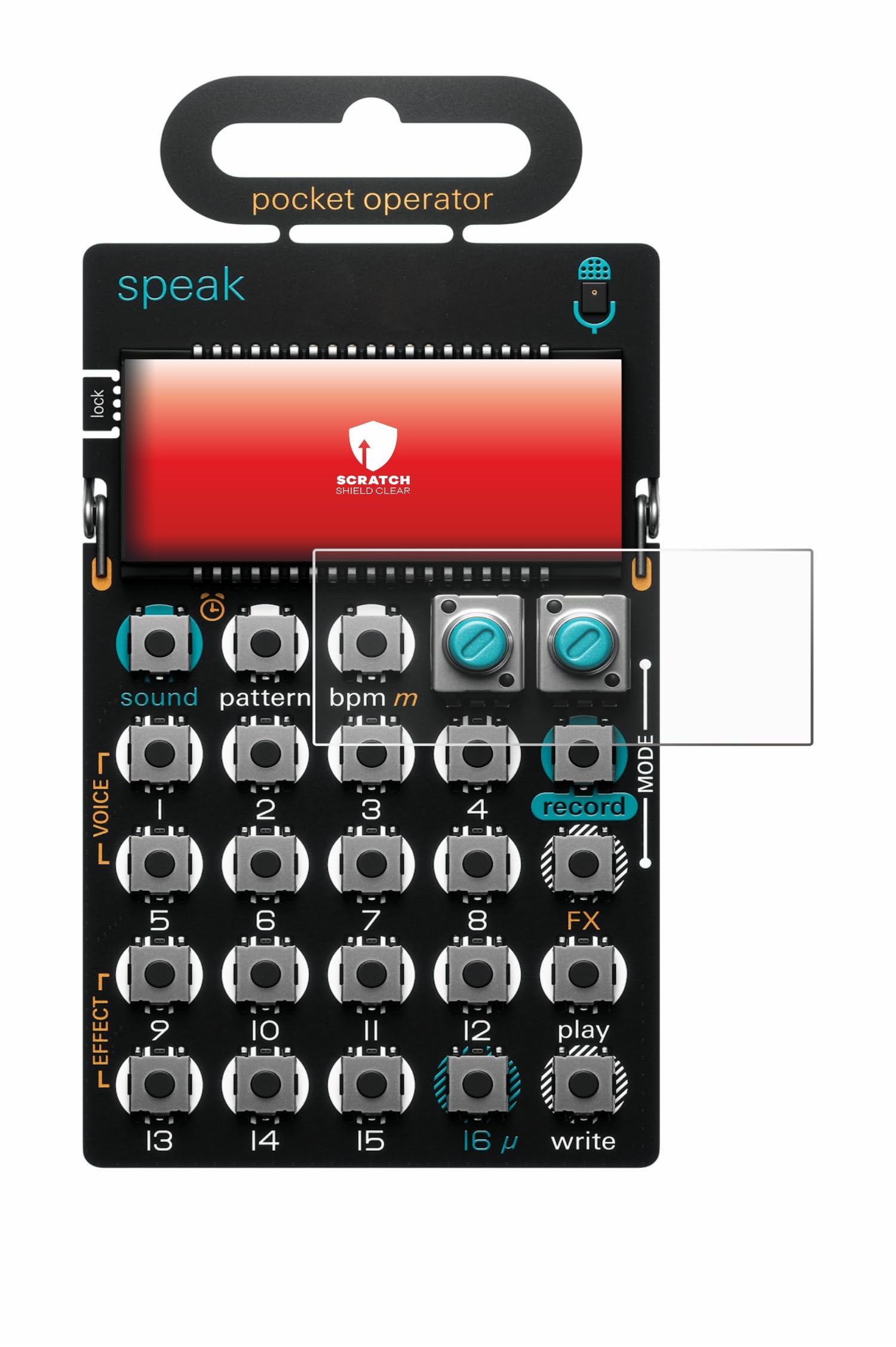 upscreen Scratch Shield Screen Protector compatible with Teenage Engineering PO-35 speak - HD-Clear, Anti-Fingerprint