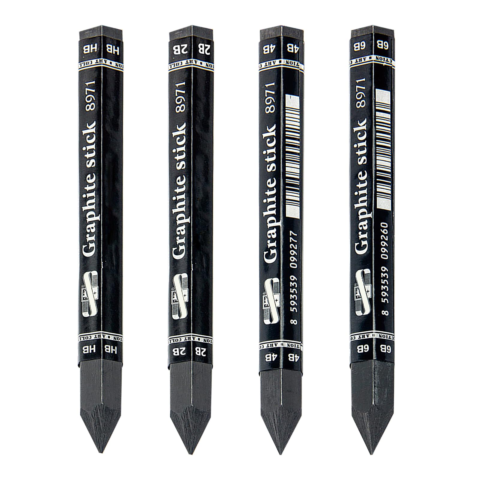 Lápices de dibujo de grafito, 4 unidades, suministros de dibujo artístico, sin pintura de grano de madera, dureza total, HB 2B, 4B, 6B, juego de lápices duraderos, negro, artista, boceto, dibujo