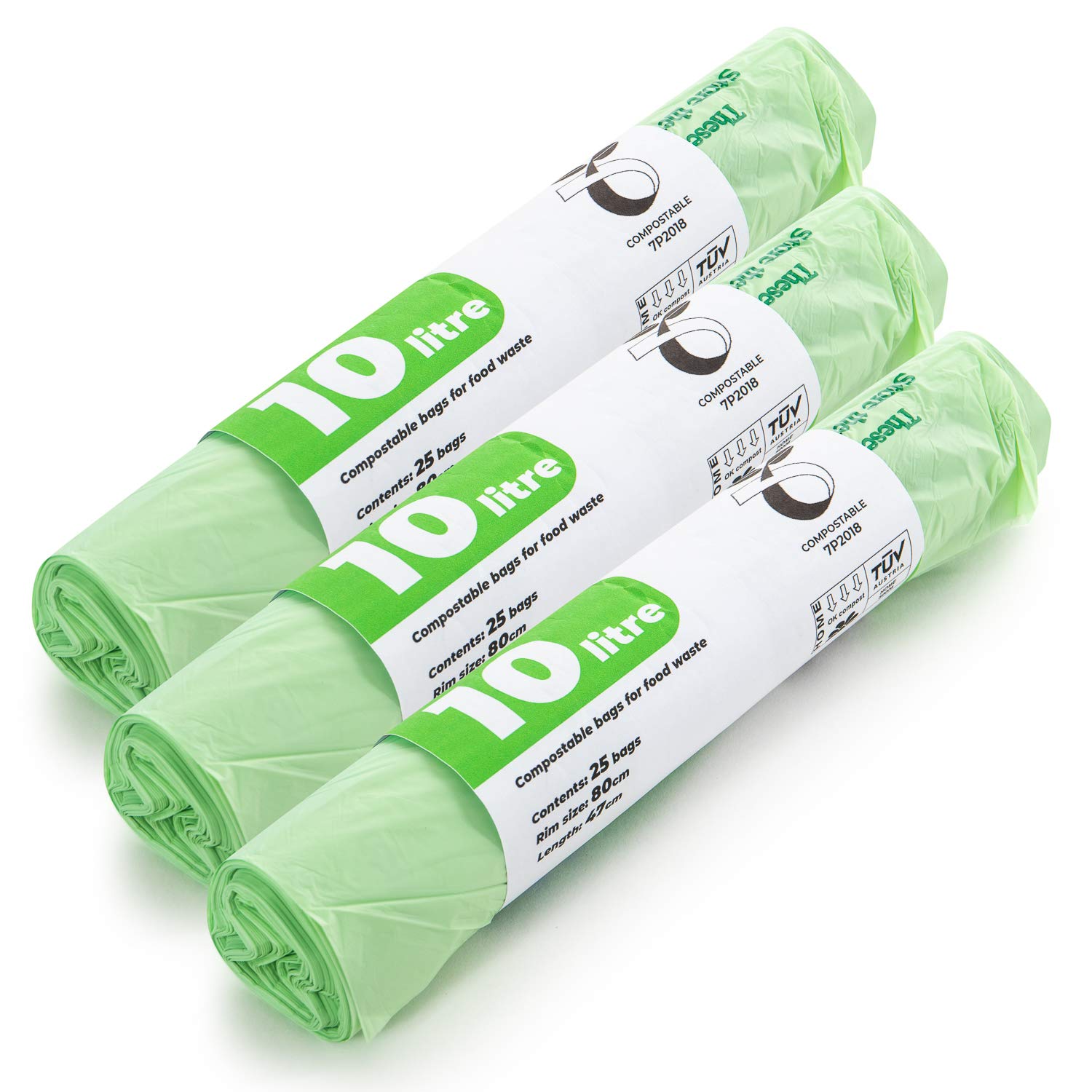 Buy Mirco Compostable Caddy Bin Liners Kitchen Food Recycling Bags