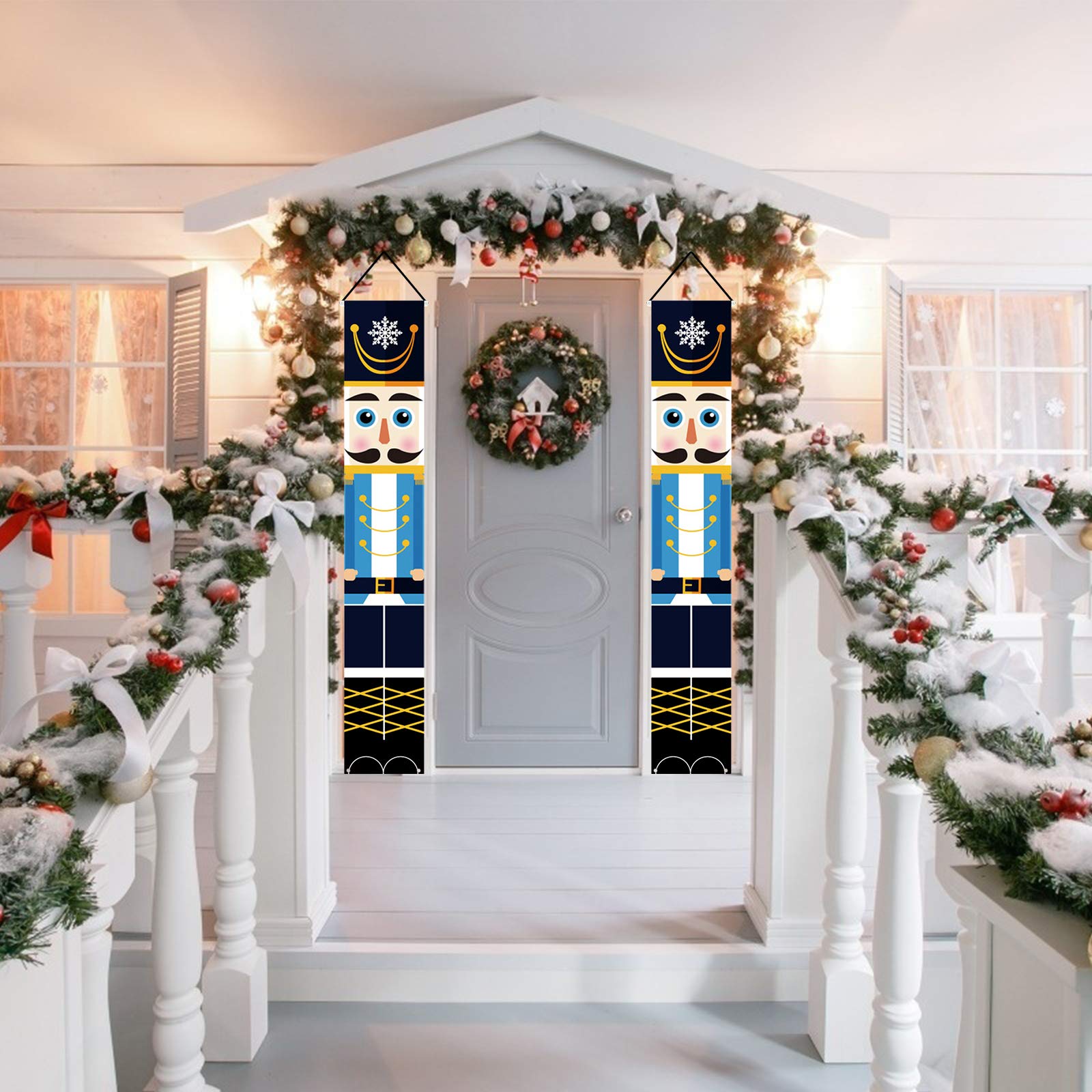 Striscione Natalizio Schiaccianoci 180x30 Cm - Decorazione Per Porta, Casa E Esterni - Foto 13