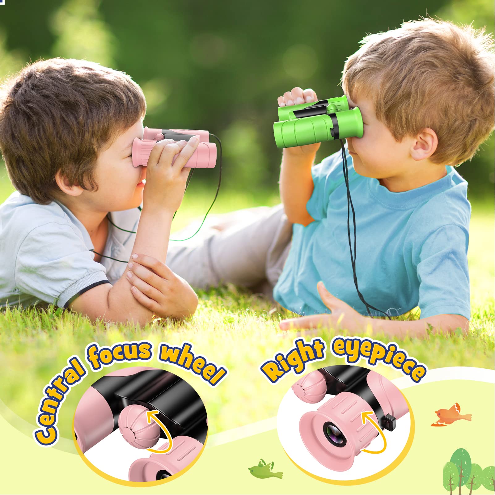 Dislocati Prismáticos Regalo Navidad Cumpleaños Niño 3-12 Años Binoculares Juguetes Colegio Juegos Lupa