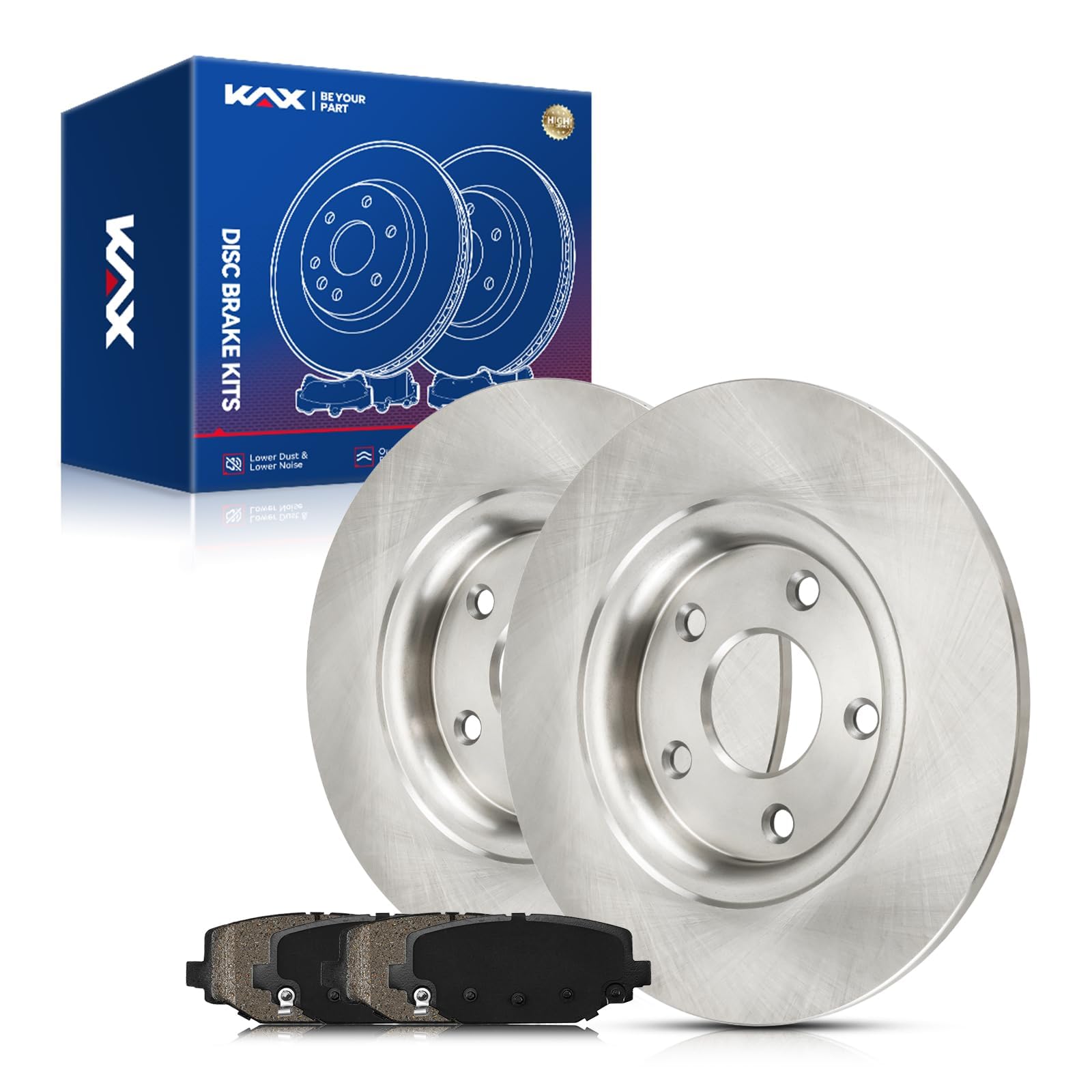Rear Drilled & Slotted Brake Rotors & Ceramic Pads Kit For Dodge Grand Caravan 2012-2020 (12.9in)